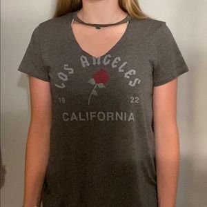 LA Graphic Tee with Cutout